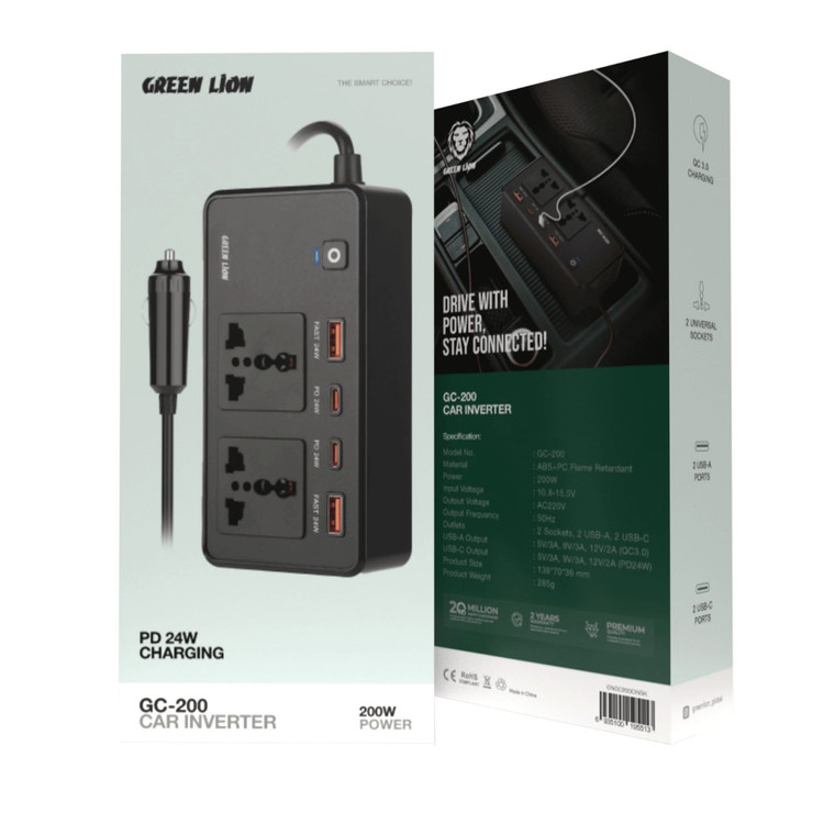 اینورتر گرین لاین مدلGC-200 car inverter