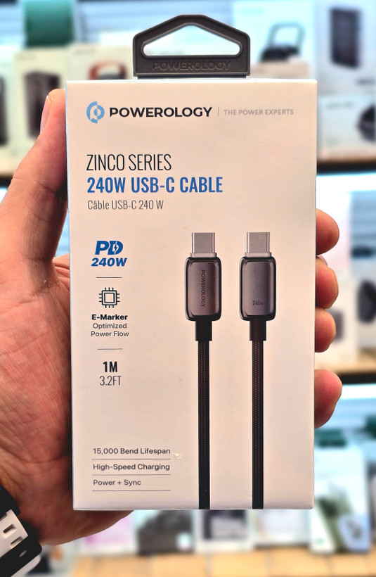 کابل USB-C سری Zinco با توان ۲۴۰ وات مدل: PWDC99DGY 7646