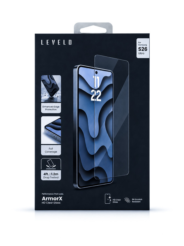 گلس LEVELO ArmorX مناسب Samsung S26 Ultra