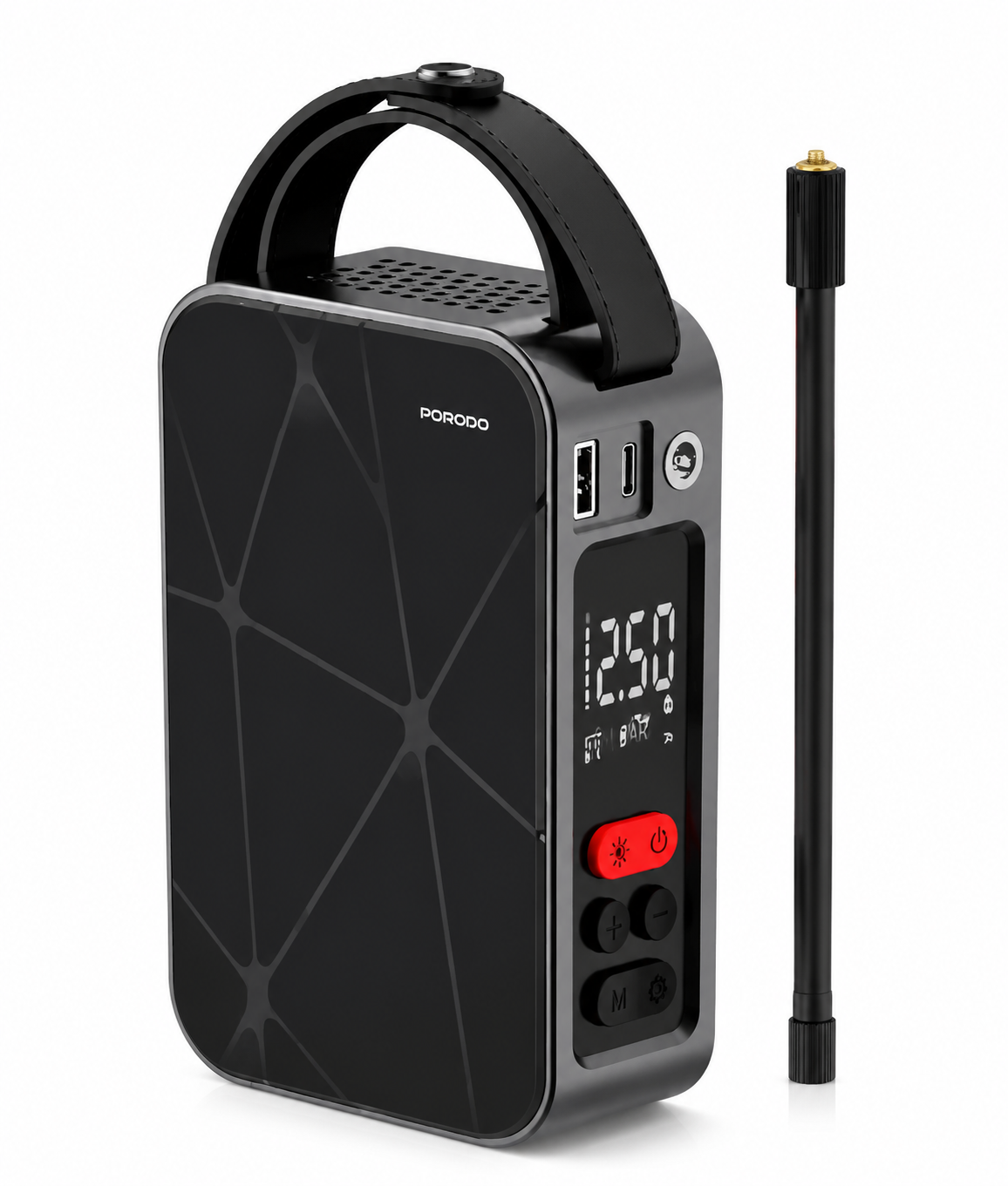 پمپ باد شارژی پرودو مدل FLATOR 4000mAh CAR TIRE INFLATOR