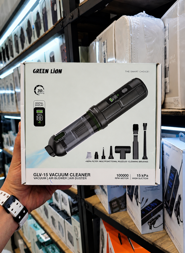 جارو شارژی گرین لاین مدل GLV-15 با دمنده هوا