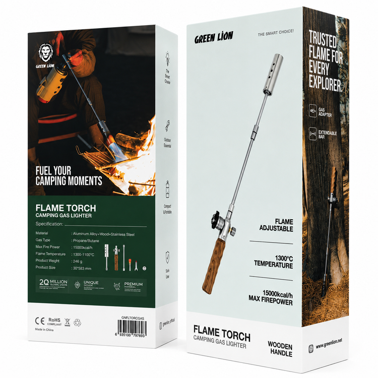 مشعل گازی فندکی کپسولی گرین لاین مدل Flame Torch ضد باد