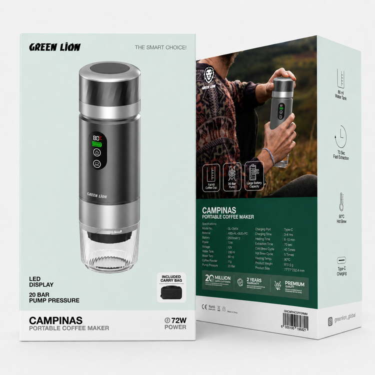 قهوه ساز شارژی کمپیناس گرین لاین مدل Campinas Portable Coffee Maker 80mL