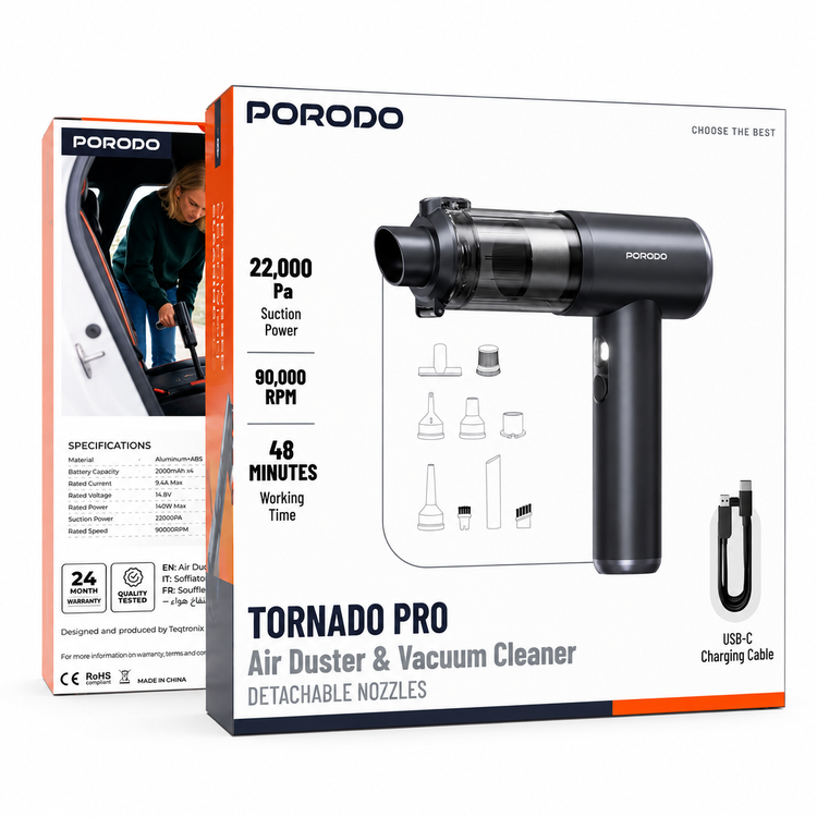 جت فن و جارو شارژی پرودو Tornado Pro PDM8DGY