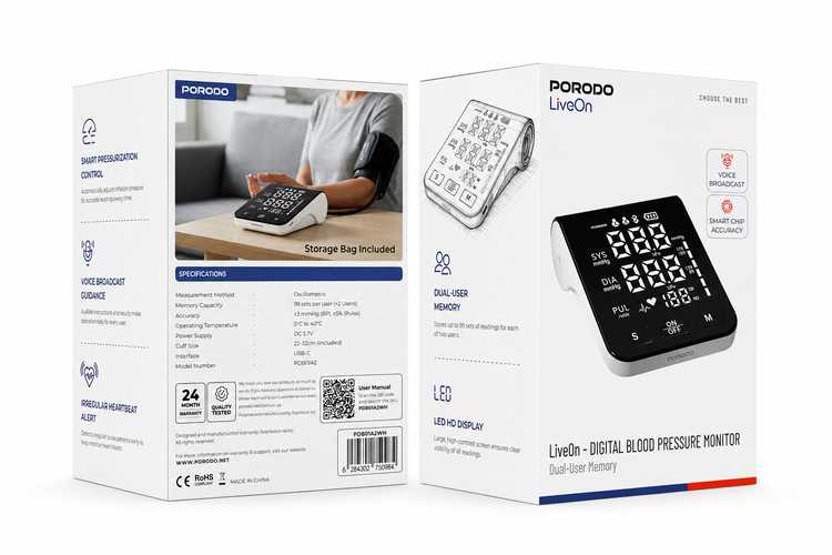 فشارسنج دیجیتال بازویی پرودو LiveOn مدل PDB01A2WH