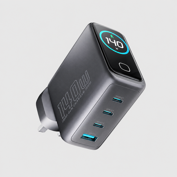 شارژر دیواری پاورولوژی مدل PWGAN140W توان ۱۴۰ وات