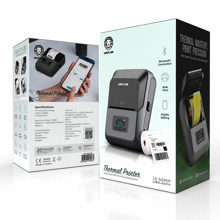 پرینتر حرارتی قابل حمل گرین لاین مدل Green Lion GL-TP1 Thermal Printer