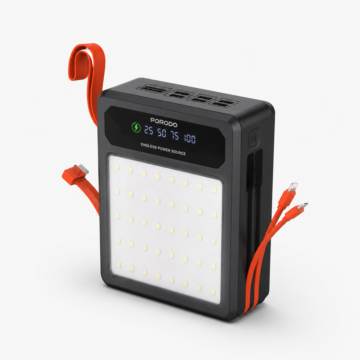 پاوربانک خورشیدی پرودو مدل Porodo LAROS 80000mAh Solar Power Bank
