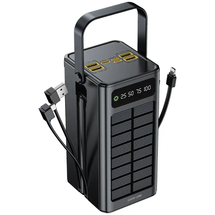 پاوربانک خورشیدی گرین لاین Solar X ظرفیت 60000 میلیآمپر ساعت با شارژ سریع PD 20W