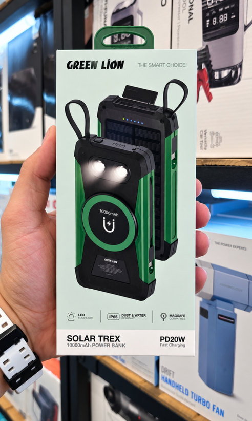 پاوربانک خورشیدی گرین لاین Solar Trex ظرفیت 10000mAh