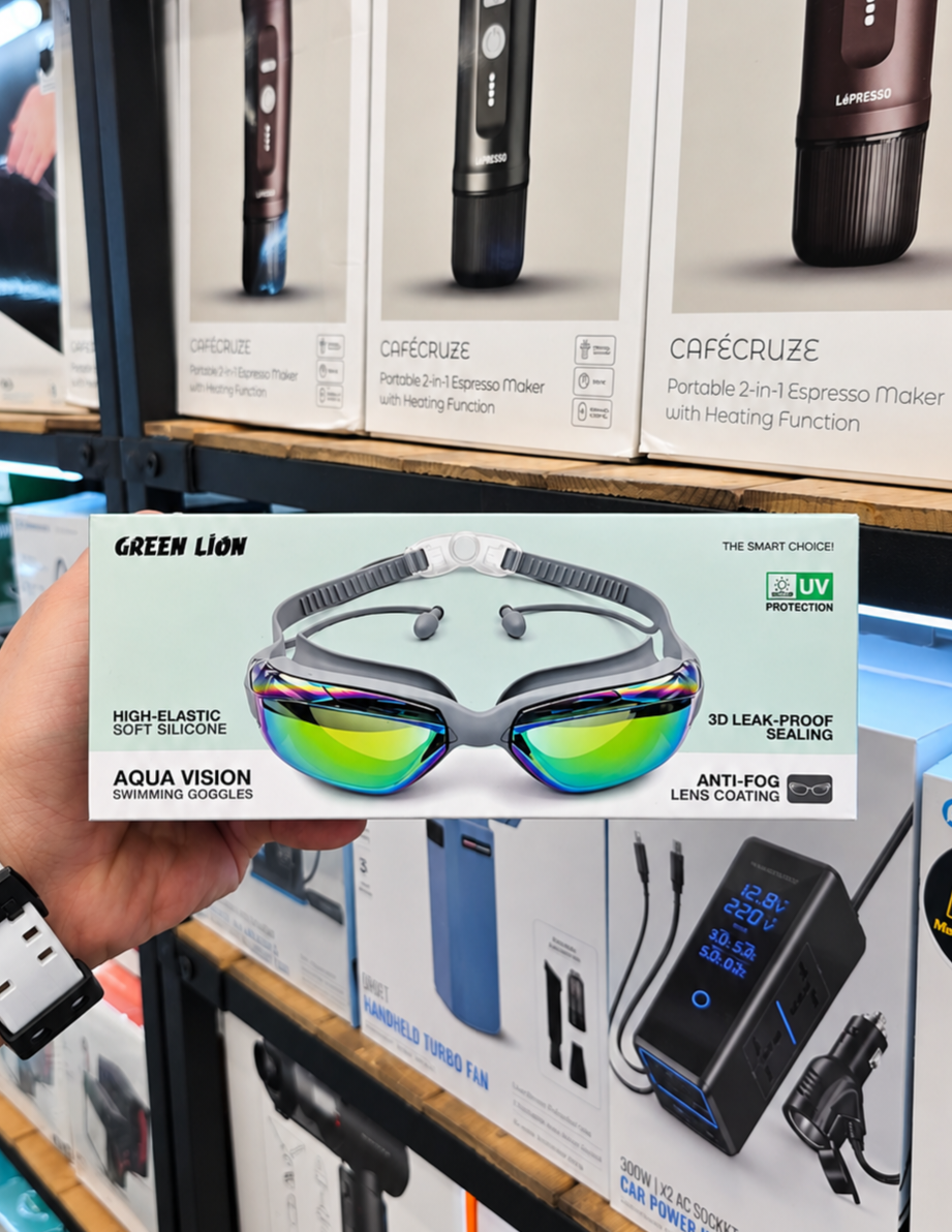 عینک شنا ضد آب آکوا ویژن پرو گرین Green Lion AquaVision Pro