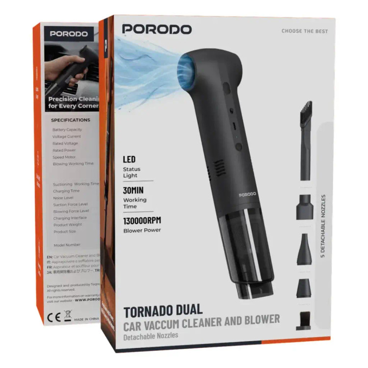 جارو شارژی و جت فن پرودو Porodo Tornado Dual