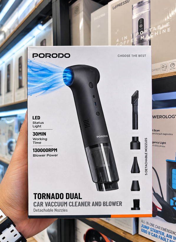 جارو شارژی و جت فن پرودو Porodo Tornado Dual