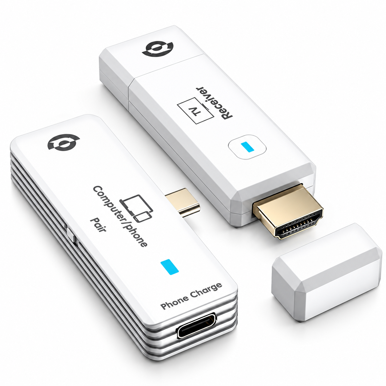 مبدل انتقال تصویر بی‌سیم پاورولوژی مدل AIROMA PWTC030WH با رابط USB-C به HDMI
