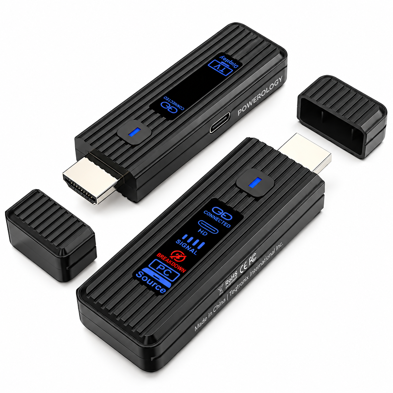 دانگل بیسیم HDMI پاورولوژی مدل VELINK PWL50DBK فرستنده و گیرنده تصویر با کیفیت Full HD