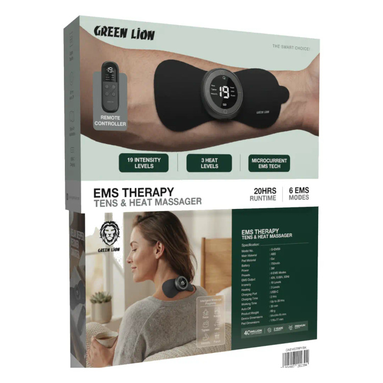 ماساژور برقی گرین لاین مدل EMS Therapy TENS & Heat Massager مشکی